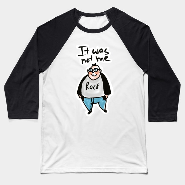 oops fat funny guy surprised. it was not me Baseball T-Shirt by barbasantara